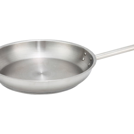 Winco SSFP-14 14" Stainless Steel Induction Ready Fry Pan