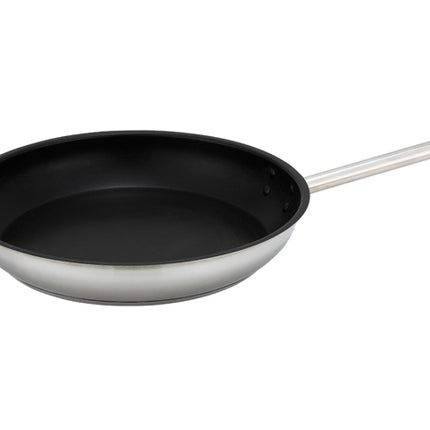 Winco SSFP-14NS 14 1/4" Stainless Steel Non-Stick Induction Ready Fry Pan