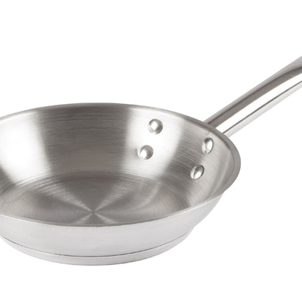 Winco SSFP-8 8" Stainless Steel Induction Ready Fry Pan