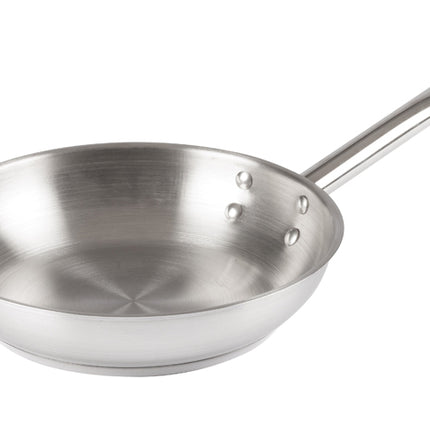 Winco SSFP-9 9" Stainless Steel Induction Ready Fry Pan