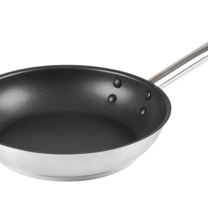 Winco SSFP-9NS 9 1/2" Stainless Steel Non-Stick Induction Ready Fry Pan