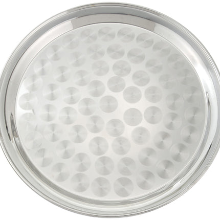 Winco STRS-12 12" Stainless Steel Round Serving Tray