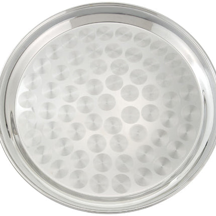 Winco STRS-14 14" Stainless Steel Round Serving Tray