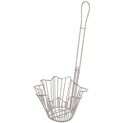 Winco TB-20 Nickel Plated 8-1/4" Round Taco Salad Bowl Fry Basket