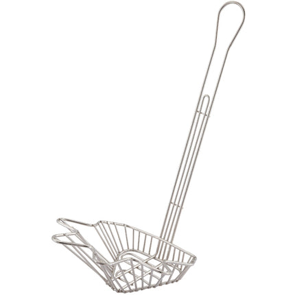 Winco TB-22 Nickel Plated Triangular Taco Salad Bowl Fry Basket