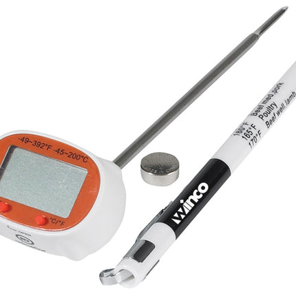 Winco TMT-DG2 Digital 4 3/4" Pocket Thermometer with Built-in Clip