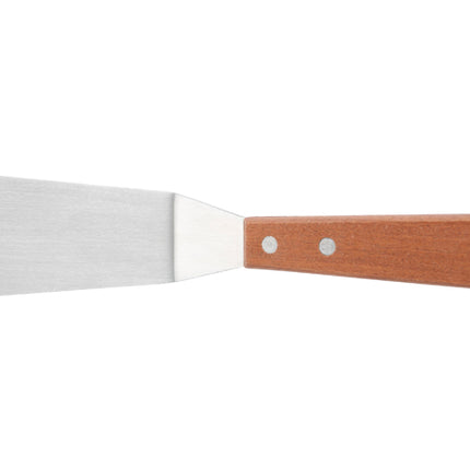 Winco TN165 4-1/4" Blade Solid Grill Spatula with Wood Handle