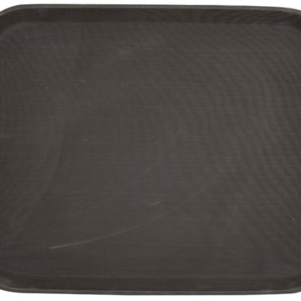 Winco TRH-1418 14" x 18" Easy-Hold Black Rubber Lined Plastic Tray