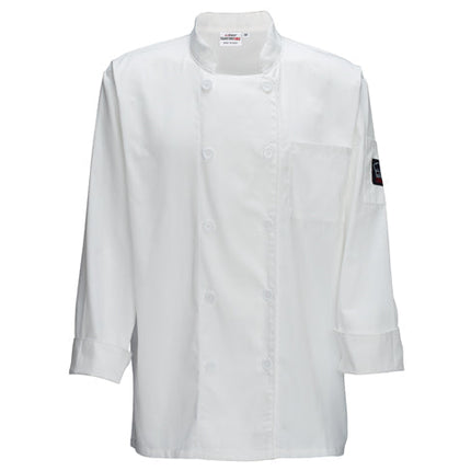 Winco UNF-5WXL Signature Chef X-Large White Double Breasted Chef Jacket, Universal Fit