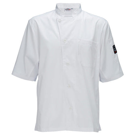 Winco UNF-9WXXL XX-Large Signature Chef White Ventilated Chef Shirt, Tapered Fit