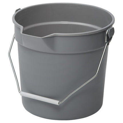 Winco UPP-10G 10 Quart Gray Polyethylene Utility Pail