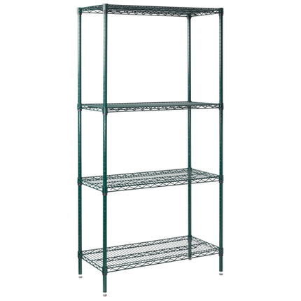 Winco VEXS-2436 Epoxy Coated Wire Shelving Set- 24" x 36" x 72"