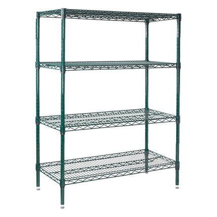 Winco VEXS-2448 Epoxy Coated Wire Shelving Set- 24" x 48" x 72"