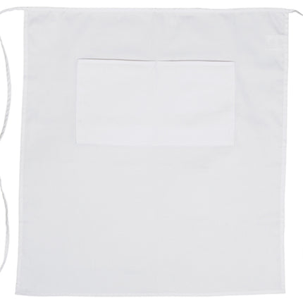 Winco WA-3129WH White 32" x 28" Signature Chef Poly/Cotton Full-Length Bistro Apron With 2 Pockets