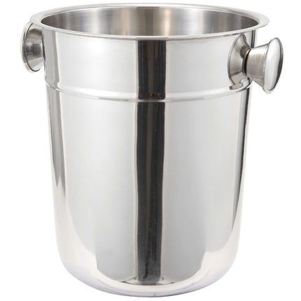 Winco WB-8 9" Stainless Steel Wine/Champagne Bucket - 8 Qt.