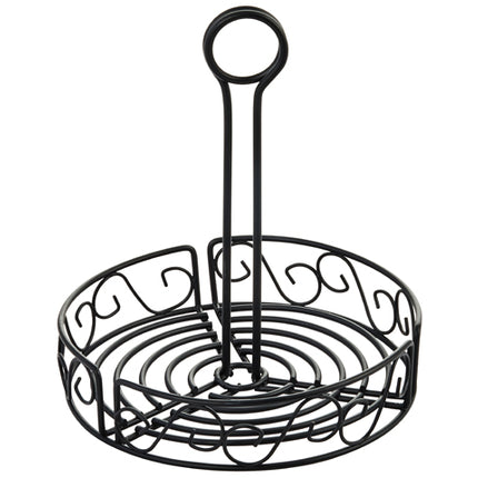 Winco WBKH-7R 7 1/2" Round Wire Condiment Caddy