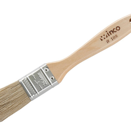 Winco WBR-10 1" Boar Hair Flat Pastry Brush