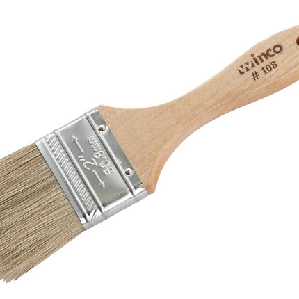 Winco WBR-20 2" Boar Hair Flat Pastry Brush