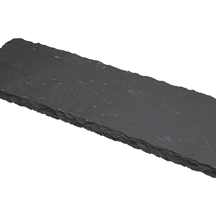 Winco WDL001-301 Tavo 11 1/2" x 4" Black Rectangular Slate Platter