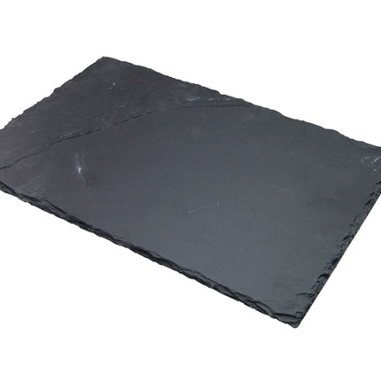 Winco WDL001-302 Tavo 11 1/2" x 7 7/8" Black Rectangular Slate Platter