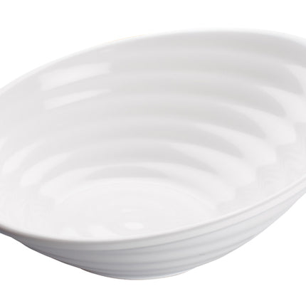 Winco WDM003-202 Hailey 14" White Angled Melamine Bowl