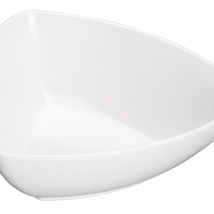 Winco WDM005-201 Elista 7" White Triangular Melamine Bowl