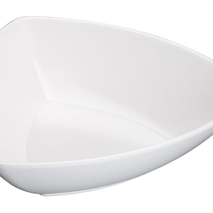 Winco WDM005-204 Elista 10" White Triangular Melamine Bowl