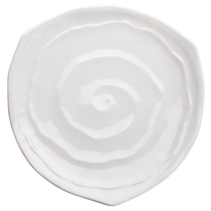 Winco WDM007-201 Selena 9" White Triangular Melamine Plate