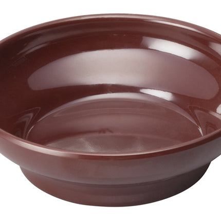 Winco WDM008-501 Mila 4 oz. Melamine Brown Salsa Bowl