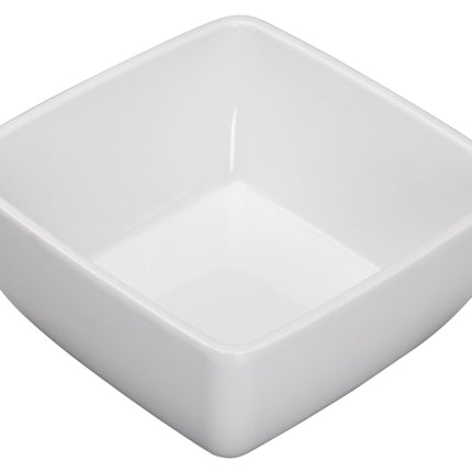 Winco WDM009-203 Linza 17 oz. White Square Melamine Sauce Dish