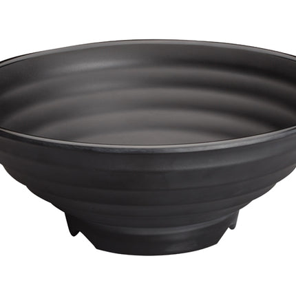 Winco WDM012-301 Kumata 8" Black Round Melamine Soup/Cereal Bowl