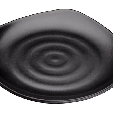 Winco WDM013-301 Rika 8 3/4" Black Square Melamine Plate