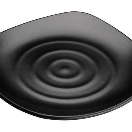 Winco WDM013-304 Rika 11 3/4" Black Square Melamine Plate