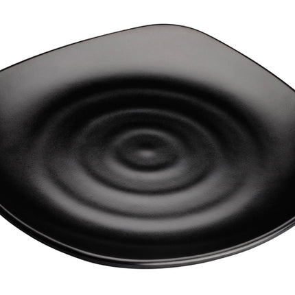 Winco WDM013-305 Rika 12 3/4" Black Square Melamine Plate