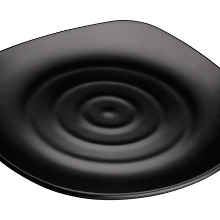 Winco WDM013-306 Rika 13 3/4" Black Square Melamine Plate