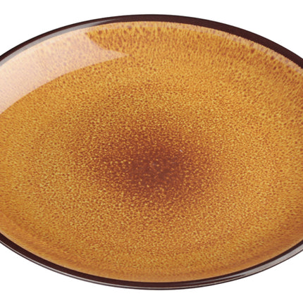 Winco WDM020-401 Ava 9" Tan Melamine Round Dinner Plate