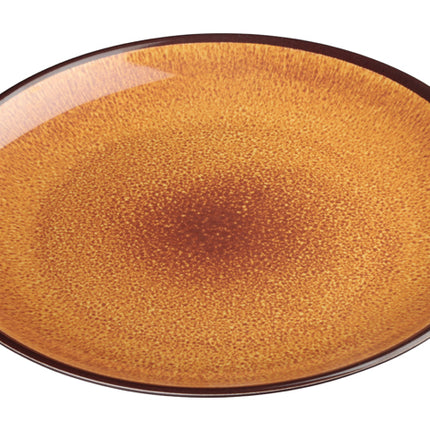 Winco WDM020-402 Ava 11" Tan Melamine Round Dinner Plate