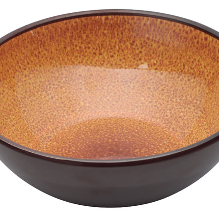 Winco WDM020-403 Ava 6 1/8" Round Tan Melamine Rimless Bowl