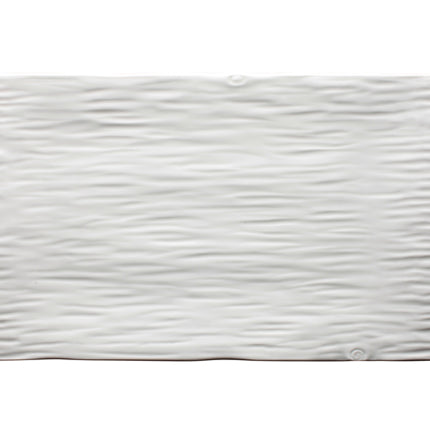 Winco WDP002-203 Dalmata 15 3/4" x 9 1/8" Creamy White Rectangular Porcelain Platter