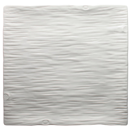 Winco WDP002-206 Dalmata 12" Creamy White Square Porcelain Platter