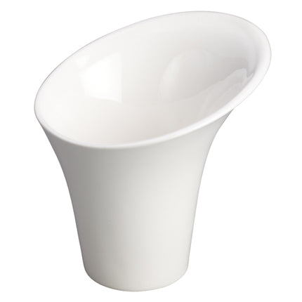 Winco WDP003-205 Rimini 5" x 5" Creamy White Round Angled Porcelain Snack Bowl