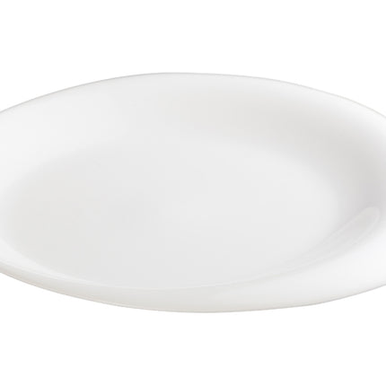 Winco WDP004-202 Ocea 10" Porcelain Creamy White Oval Dinner Plate