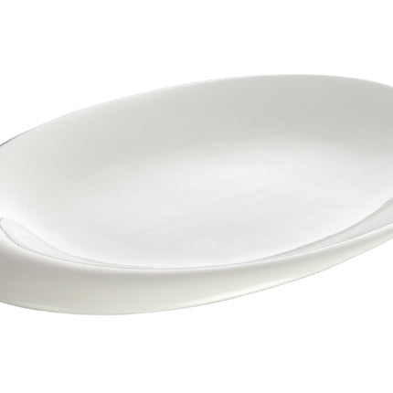 Winco WDP004-212 Ocea 16" x 12 1/4" Creamy White Porcelain Oval Dish