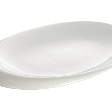 Winco WDP004-213 Ocea 18" x 13 5/8" Creamy White Porcelain Oval Dish