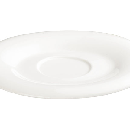 Winco WDP004-215 Ocea 6 1/4" x 5 1/2" Creamy White Porcelain Saucer