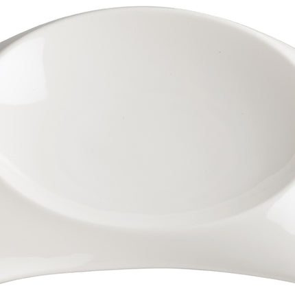 Winco WDP005-102 Carzola 10 oz. Porcelain Circular Well Square Bowl