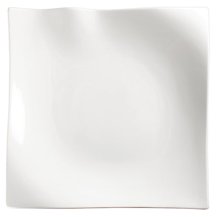 Winco WDP010-101 Falette White 9" Porcelain Dinner Plate