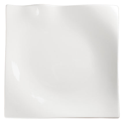 Winco WDP010-102 Falette White 10" Porcelain Dinner Plate