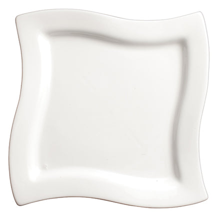 Winco WDP011-102 Cramont White 7 1/2" Porcelain Square Dinner Plate