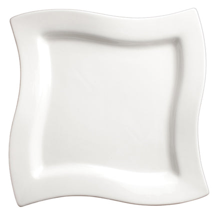 Winco WDP011-103 Cramont White 9 1/4" Porcelain Square Dinner Plate